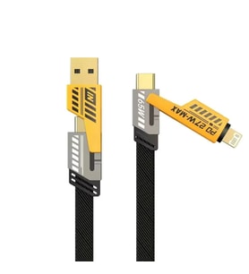ScHitec 4in1 65W/PD27W UsbA to Lightining-Type-C/Type-C to Lightining-Type-C Turbo Şarj ve Data Kablosu