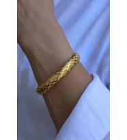 8 Ayar Altın (10 Mm) Baklava Işıltılı Bilezik