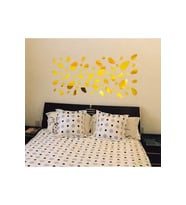 AS TASARIM LAZER DESEN001 MODEL DUVAR DEKORASYON SÜS GOLD RENK 10 CM 4 ADET