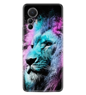 Xiaomi 12 Lite Kılıf Silikon Desen Özel Seri Pink Blue Leon 1603