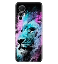 Xiaomi 12 Lite Kılıf Silikon Desen Özel Seri Pink Blue Leon 1603
