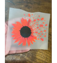 ÜTÜ İLE YAPIŞAN ÇİÇEK TRANSFER BASKI ARMA 11X11 CM (Kırmızı)