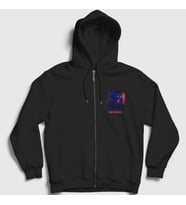 Presmono Unisex Siyah Astronaut The Weeknd Fermuarlı Kapüşonlu Sweatshirt 158580tt