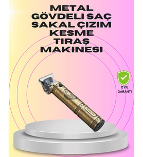 Mey İthalat® Güçlü Motorlu, 4 Kılavuz Taraklı Kompakt Saç Kesme Makinesi – Uzun Pil Ömürlü