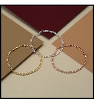Gümüşistan 925 Ayar Gümüş Figaro Zincir Unisex Bileklik