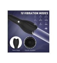 Woodblock Şarjlı Eğitim Vibratörü Güçlü Titreşimli Penis Başı Masaj Aleti