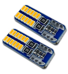 T10 Dipsiz W5w Canbus 24 Ledli Turuncu Park Plaka Ampulü (10 ADET)