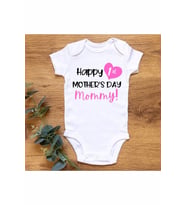Happy First Mothers Day Organik Baskılı Çıtçıtlı Body