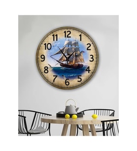 bilge Tasarım retro Duvar Saati 40 x 40 CM (Karışık)