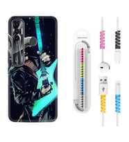 Tecno Spark 6 6 Go 8C 8 Pro 7 7 Pro Kılıf Kablo Koruma Spiral Silikon Dog Guitar 1789