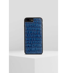 IPHONE 6PLUS/8 PLUS / 7 PLUS DESENLİ  BLUE LEATHER KILIF