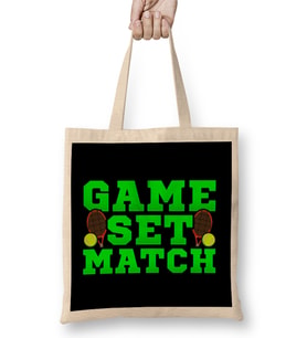 Cute Game Set Match Tennis Players Bez Çanta Uzun Saplı