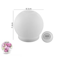 SİLİKON KALIP TAŞ TOZU PARAFİN İTHAL DEKORATİF KÜRE KÜÇÜK TEALİGHT MUMLUK KALIBI EPOKSİ HB120-0162 (Beyaz)