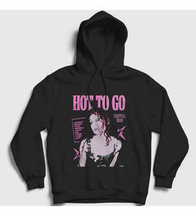 Presmono Unisex Siyah Hot To Go Müzik Chappell Roan Kapüşonlu Sweatshirt 497607tt