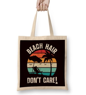 Beach Hair Island Summer Travel Vacation Ocean Sunbathing Bez Çanta Uzun Saplı