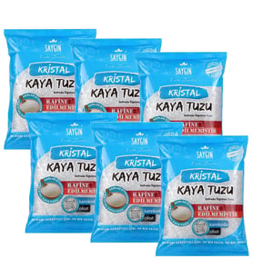 Saygın Kristal Kaya Tuzu - Sofrada Ögütme 500 gr x 6 Adet