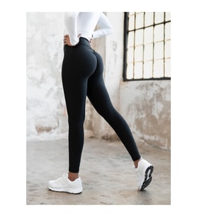 Siyah Arkası Büzgülü ( Scrunch Butt ) Spor Tayt