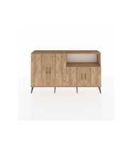 Arges Konsol 6 Raflı 4 Kapaklı 176x30x99 Çam-Çam
