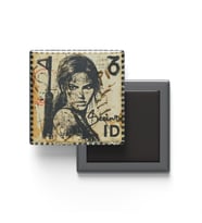 Lara Croft - Baskılı Buzdolap Magneti Kare - 9x9 cm