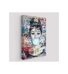 Audrey Hepburn Banksy Style Duvar Sanatı Ciklet Posteri Hepburn Tablo-5319