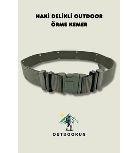 Haki Delikli Outdoor Örme Kemer