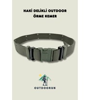 Haki Delikli Outdoor Örme Kemer