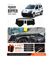 e-biz PEUGEOT BİPPER (2007-2020) Uyumlu Torpido Koruma, Torpido Örtüsü, Torpido Kılıfı - Siyah-Bej - PE020