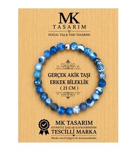 MK TASARIM GERÇEK KAHVERENGİ AKİK TAŞI ERKEK BİLEKLİK MK.8000.004 - RAHATLIK-DİNGİNLİK-ENERJİ- STRES BİLEKLİĞİ