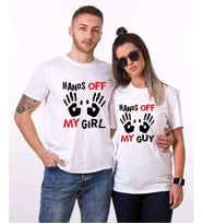 Tshirthane Hands Off Sevgili Kombinleri Tshirt Kombini (Tek Ürün Fiyatıdır.)