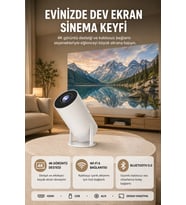 Kablosuz Projeksiyon Cihazı 4K Destekli HDMI USB Oyun Uyumlu