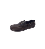 HAKİKİ DERİ ERKEK CASUAL LOAFER AYAKKABI - KAHVERENGİ/SİYAH - 39 (Kahverengi-Siyah)