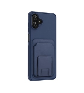 Samsung Galaxy A07 Kılıf Deri Dokulu ve Kartlıklı BiKart TPU Premium Kapak