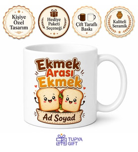Karbonhidrat Bağımlılarına Ekmek Arası Ekmek Sevenler Kupa Bardak Hediye