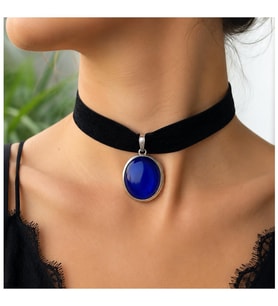 İznik Çini Desenli El Yapımı Vintage Kadın Choker