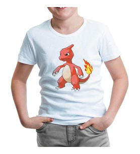 Pokemon - Charmeleon Beyaz Çocuk Tshirt