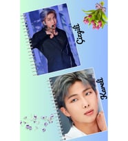 Rm bts defter seti 2 adet A4 boyutu 21*30 çizgili + kareli 60 syf