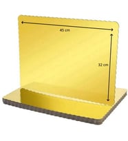 Turta Mendili / Pasta Altlığı Gold Dikdörtgen 32*45