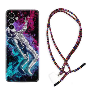 Samsung A23 A31 A32 A50 A51 A52 A53 A70 Kılıf Boyun Asklı Rasta Silikon Astronot Signs 1753