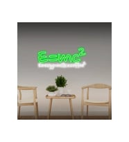 E=mc² Energy=milkxcoffee² Yazılı Neon Tabela