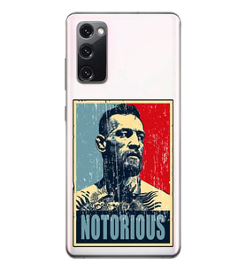 Samsung Galaxy S20 FE Uyumlu Conor Mcgregor Notorious Desenli Şeffaf Telefon Kılıfı