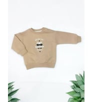 Erkek Bebek Guardians Yazılı Sweatshirt (Bej)