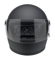 Motosiklet Retro Kask Harley Cafe Racer Bobber Full Face Motor Kaskı Mat Siyah