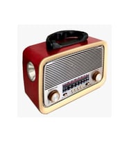 Nostaljik Radyo Led Işıklı (Kırmızı)