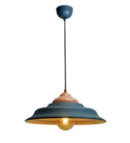 Dylight Retro Antrasit Metal Dekoratif Tekli Kafe Mutfak Aydınlatma Avize Çap:41 cm