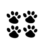 Dört Adet Kedi Patisi Sticker Yapıştırma Yapıştırma