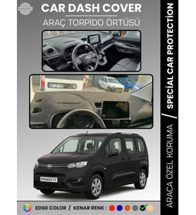 TOYOTA PROACE CITY (2019-2024) Torpido Örtüsü Panel Halısı Torpido Koruma Tam Uyum UV Koruma Kaymaz
