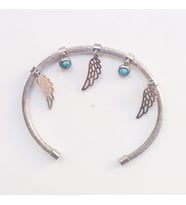Fruze Taşlı Charm Bileklik (Gümüş)