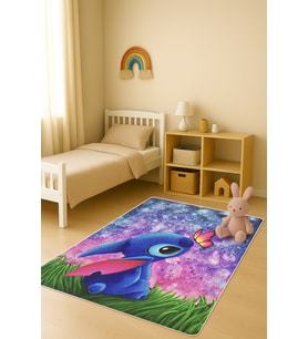 Modern Dijital Baskı Kaymaz Taban Çocuk ve Genç Odası Halısı H0994