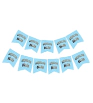 Hoşgeldin Oğlum Yazılı Mi Üzeri Gümüş Yeni Doğan Bebek Doğum Süsü Afiş Bayrak Flama 2.2 Metre