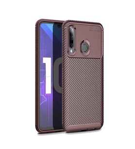 Honor 20 Lite Kılıf Esnek Soft Karbon Tasarım Legion Serisi (Kahverengi)